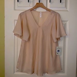 Nude cream dressy shirt